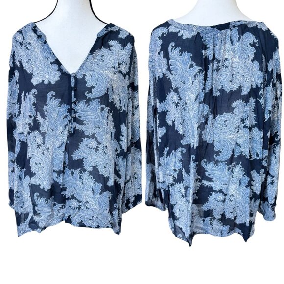 BUNDLE OF 3 VINTAGE LUCKY BRAND‎ Y2K BOHO BLOUSE TOPS X LARGE/1X - Picture 4 of 5